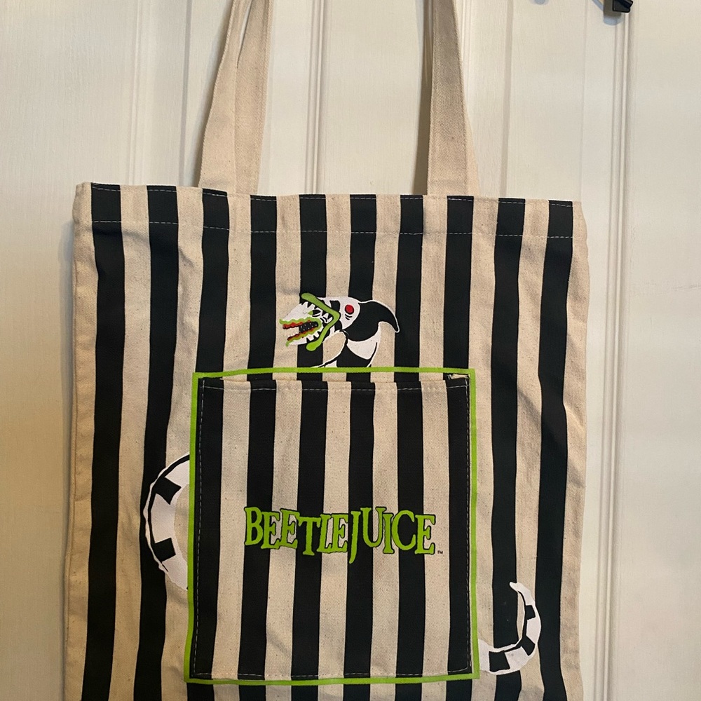 Forever 21 Canvas Tote with Beetlejuice Label